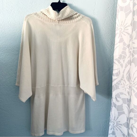 Christopher & Banks Cream Cowl Neck Tunic Sweater Size Large - Picture 7 of 10